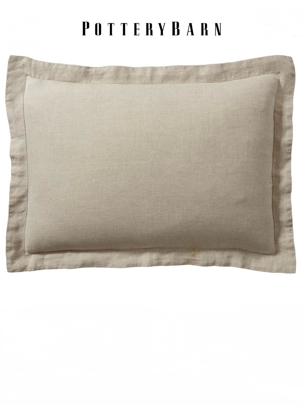 POTTERY BARN Standard Sham pillowcase Belgian Flax Linen in Dark Flax